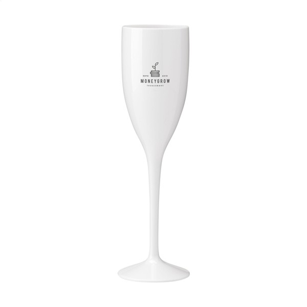 Lunaire Verre à Champagne plastique Réutilisable 150 ml - blanc