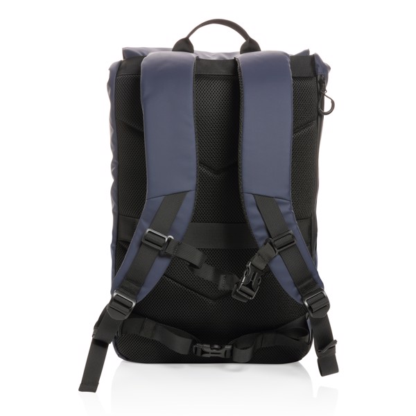 Sac à dos ordinateur 15,6" en rPET déperlant Impact AWARE™ - Bleu Marine