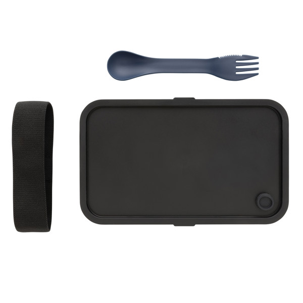 Lunch box avec cuichette en rPP GRS - Bleu Marine