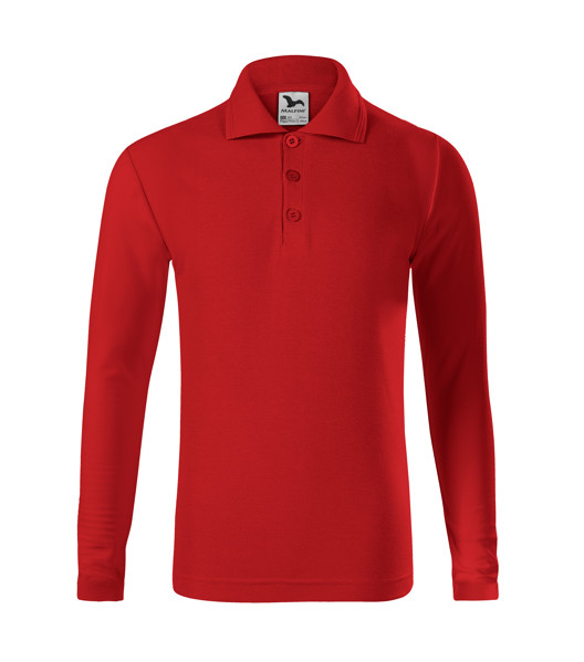 Polokošile Dětská Malfini® Pique Polo Ls - Červená / 146 cm/10 let