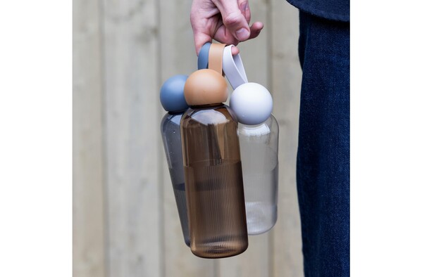 Bouteille d'eau Sagaform Ture 600 ml - Transparent / Marron