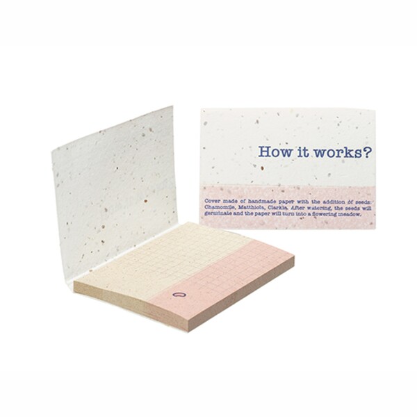 Soft Cover aus Samenpapier und Haftnotizen aus Graspapier (hergestellt in der EU) - Full Color