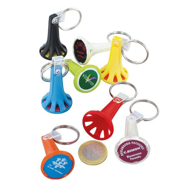 KEY-RING TOKEN HOLDER - Blanc / Jaune