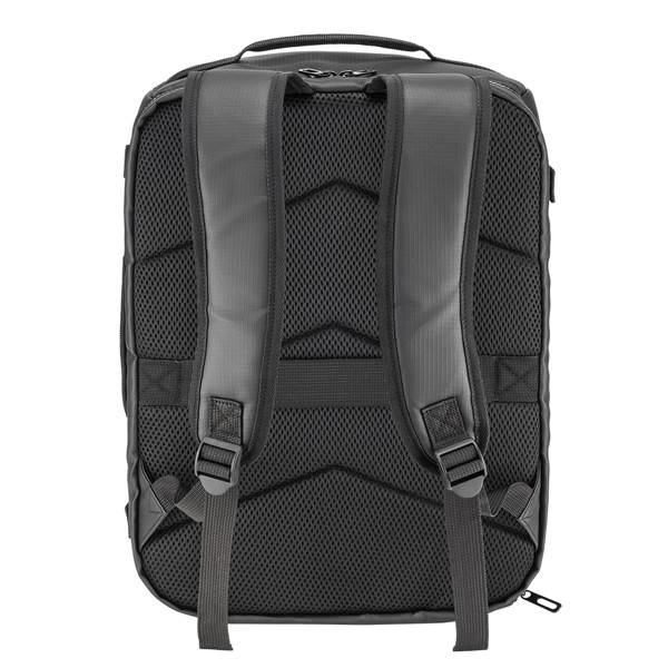 Cabin Size Travel Backpack With Laptop Holder (15) In 600D Polyester With Pu Coating - Black