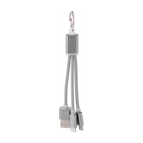 Charging cable Alvin | 3-in-1 - silver