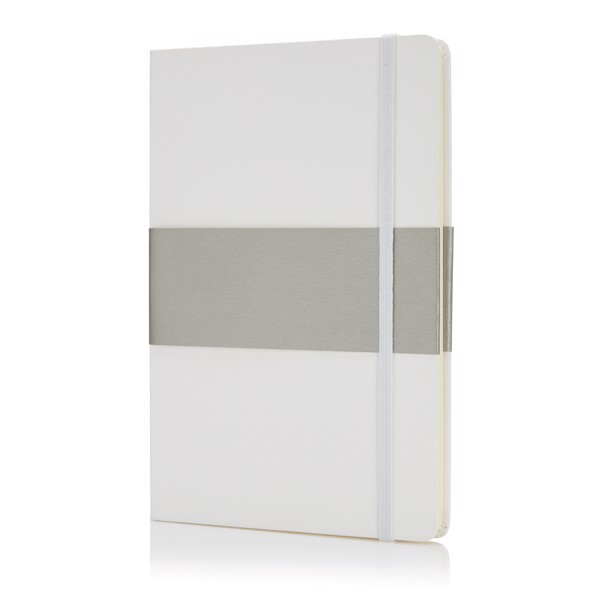 Deluxe keményfedelű A5-ös jegyzetfüzet - Fehér