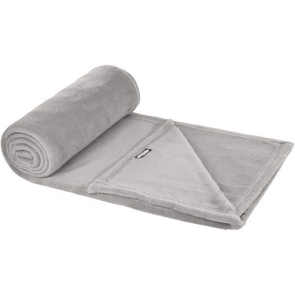 Coperta in coral fleece RPET certificato GRS Lily - Grigio