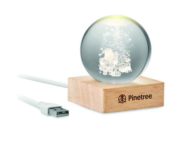 Christmas LED glass ball Santa Light