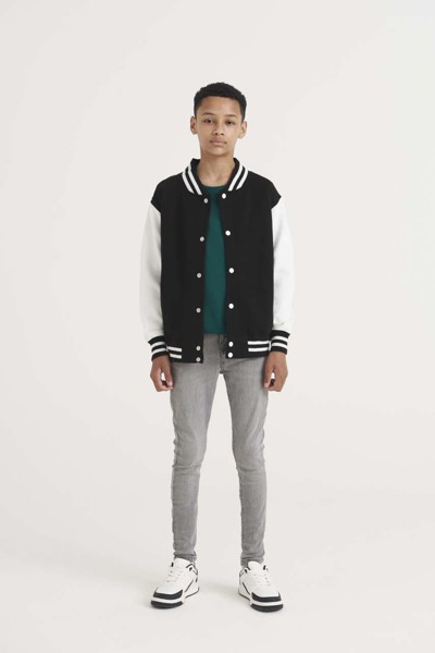 Dječja sveučilišna jakna - Royal Plava / Arctic Bijela / 9-11 years