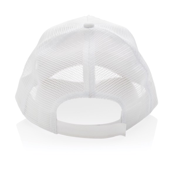 Casquette filet 5 panneaux coton recyclé Impact AWARE™ - Blanc