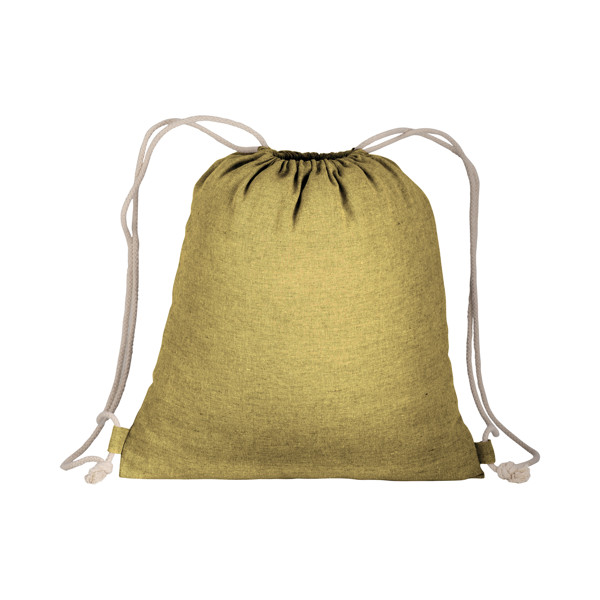 150G/M2 Recycled Cotton Drawstring Backpack - Yellow