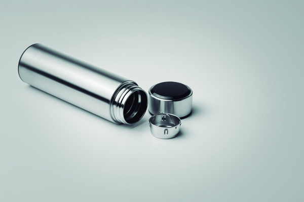 Bouteille  avec thermomètre Pole - Argent Mat
