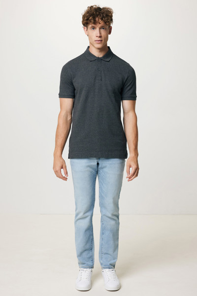 Polo tričko Iqoniq Yosemite z recykl. bavlny - Heather Anthracite / M