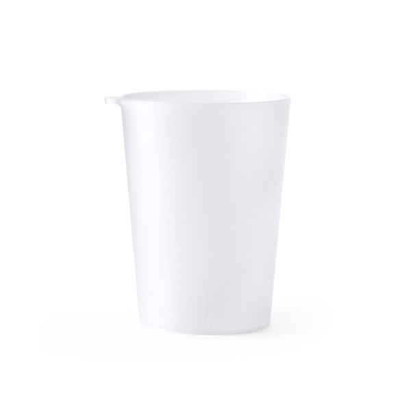 Personalised polypropylene cup 500 ml with handle ring