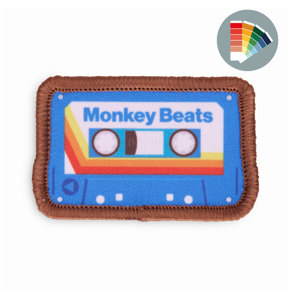 Sublimated patch with merrow border - 6cm / Iron-on
