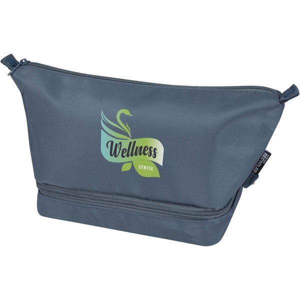 Sac de toilette de voyage Trip Aware™ de 6 L en matériaux recyclés - Bleu hale