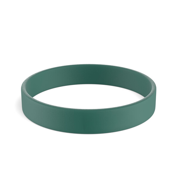 Customised silicone wristbands (12mm width) - Dark Teal Green / 20x1.2x0.2cm