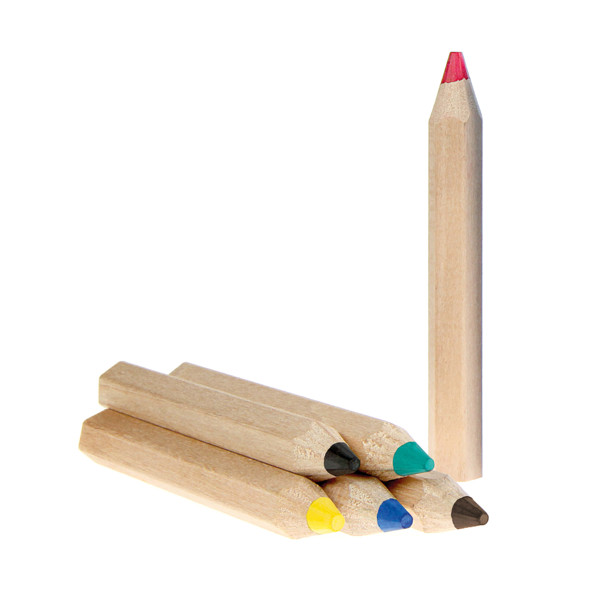 jumbo colored pencil set, incl. all around printing - Natural - Natural