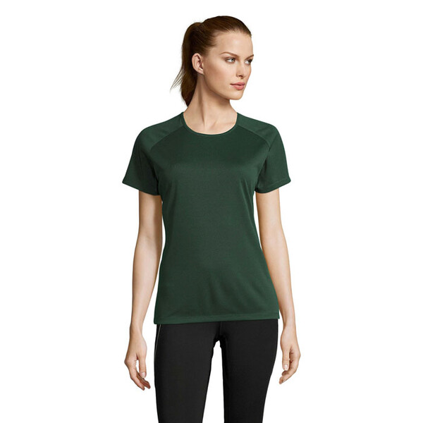 SPORTY T-SHIRT SENHORA 140g Sporty Women - Verde GarrafaS