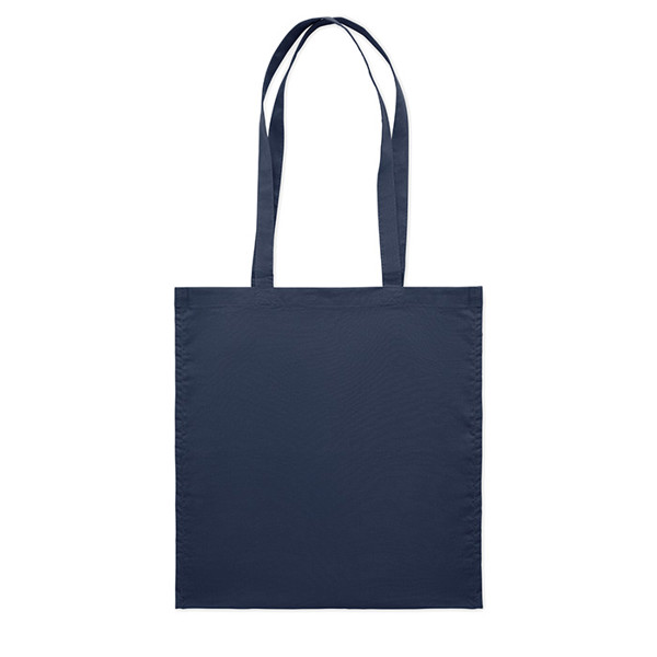 Shopper in cotone c/soffietto Portobello - Francese Navy