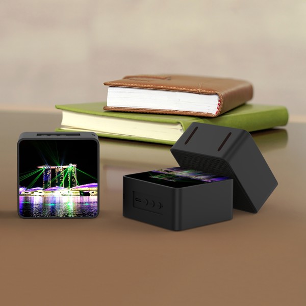 Bluetooth speaker with full-area printing - WHITE
