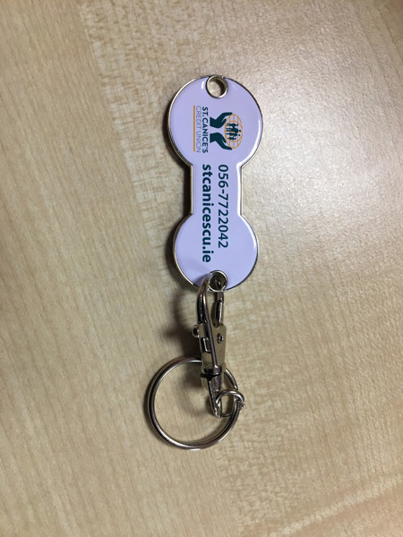 Euro Double Trolley Keyring