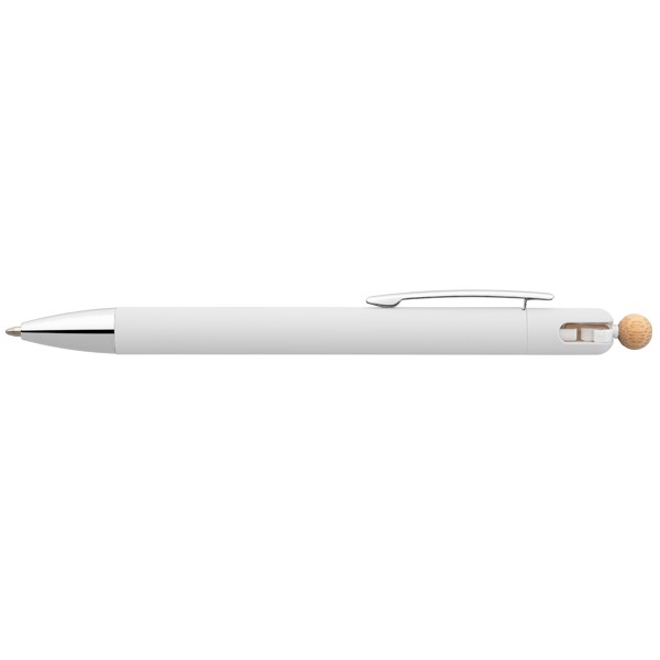 Cavo Recycled Aluminium Fidget Pen - White / 4 Colour inkjet