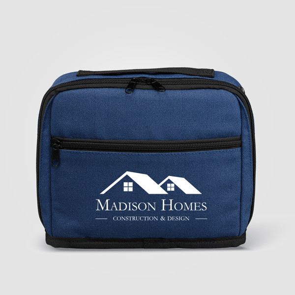 Odyssey 16 oz. Recycled Cotton Tech Organiser Zippered Pouch – 1.7L - Navy Blue / Heat transfer