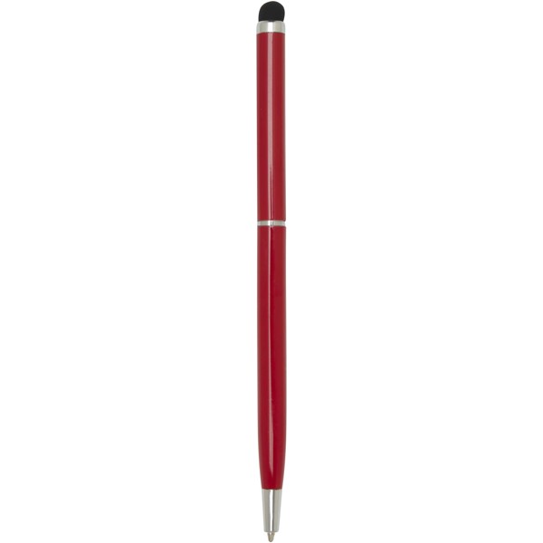 Penna a sfera in alluminio con stylus Ore (inchiostro blu) - Rosso