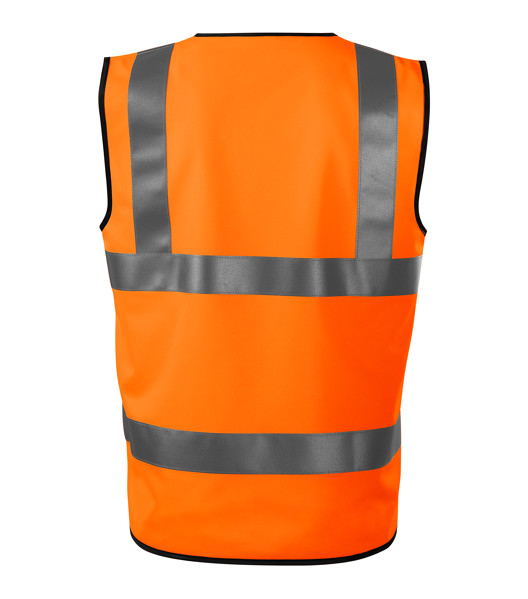 Bezpečnostní Vesta Unisex Rimeck® Hv Bright - Fluorescenční Oranžová / 2XL