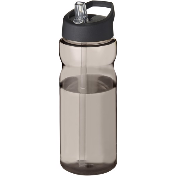 Športová fľaša H2O Active® Base Tritan™ 650 ml s uzáverom - Uhľová / Jednofarebná čierna