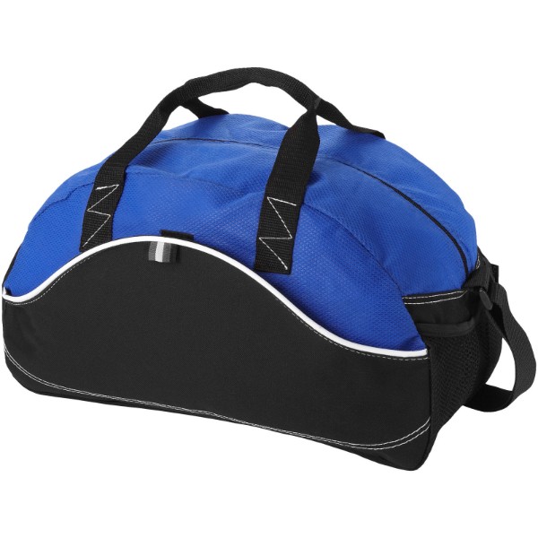 Boomerang duffel bag - Solid Black / Royal Blue