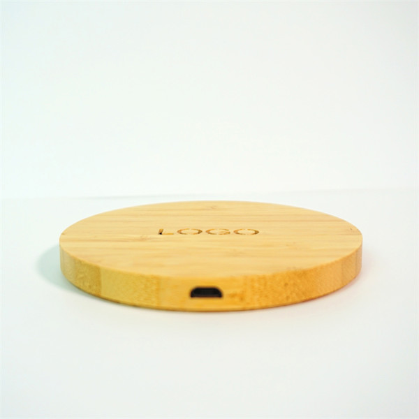 Wooden wireless charger with LED backlight