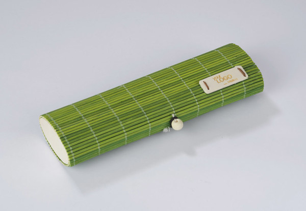 Bamboo pencil case TITA - light green