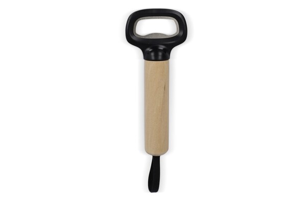 Black bottle opener wooden handle