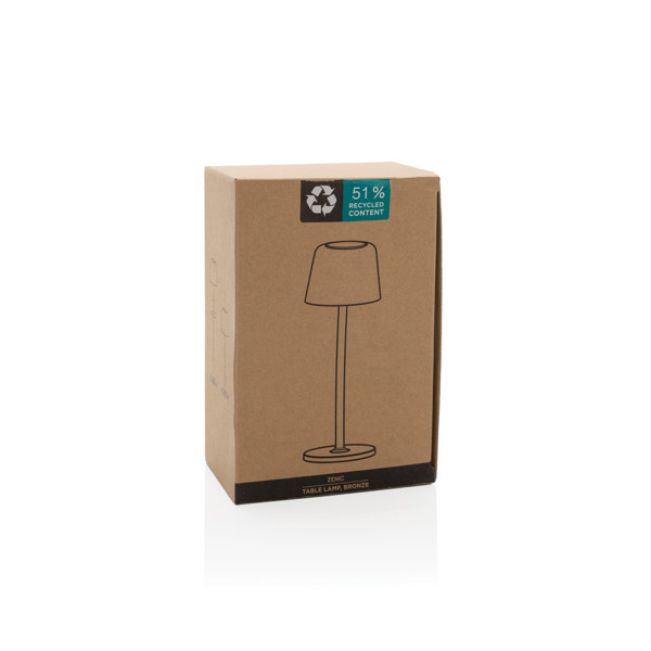 Lampe de table rechargeable par USB en plastique RCS Zenic - Bronze