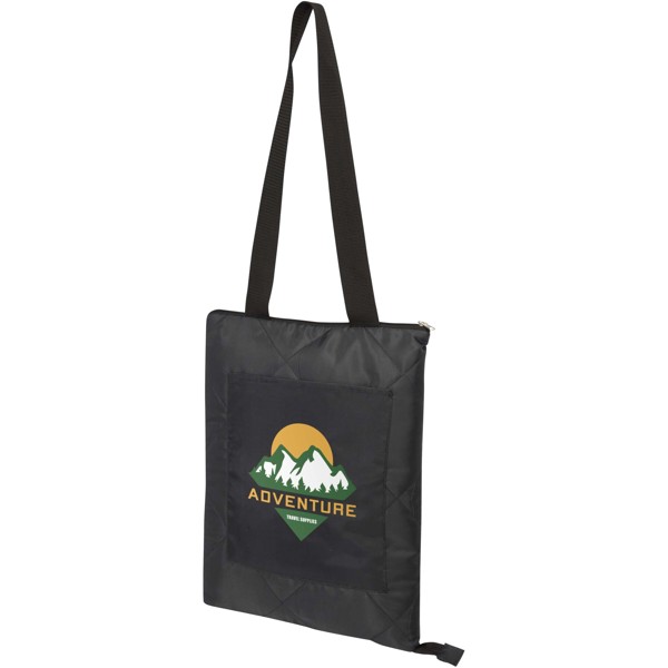 Clary GRS recycled polyester picnic blanket - Solid Black