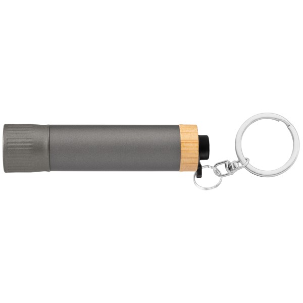 Reborn Recycled Aluminium Keychain Torch - Gunmetal / Laser