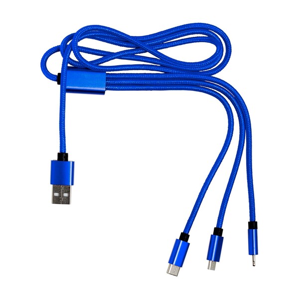 Câble de charge Felix | 4-en-1 - bleu cobalt