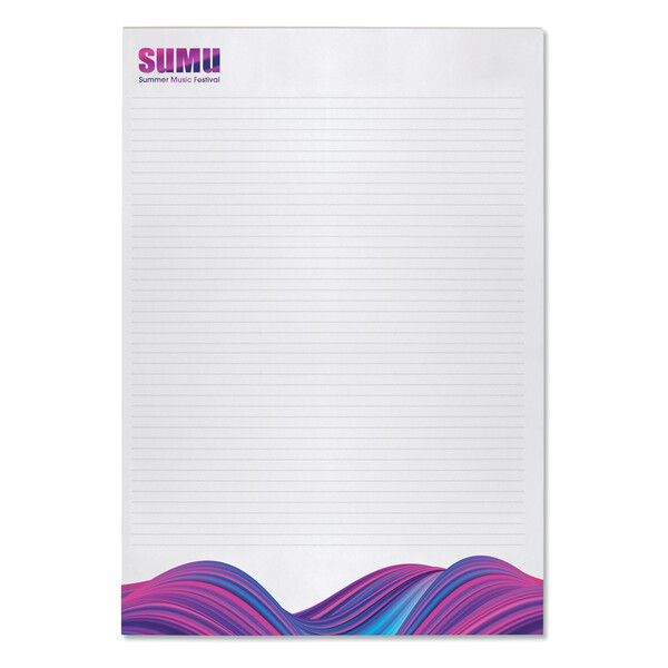A4 size writing pad (EU made) - Full colour