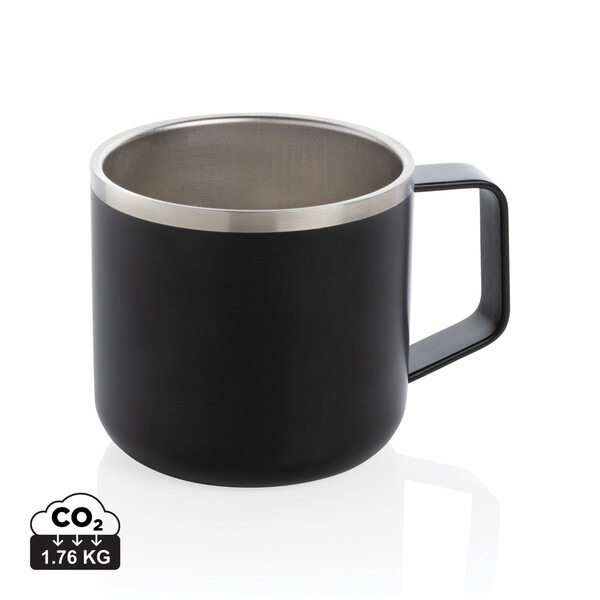 Xd Collection camp mug, 350ml, stainless steel - Black