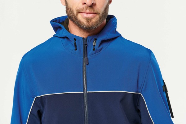 Unisex 3-Layer Two-Tone Bionic Softshell Jacket - Black / Dark Grey / M