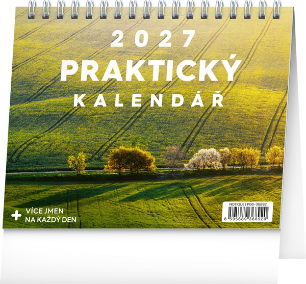 Notique Stolní Kalendář Praktický Kalendář S Citáty 2027, 16,5 x 13 cm