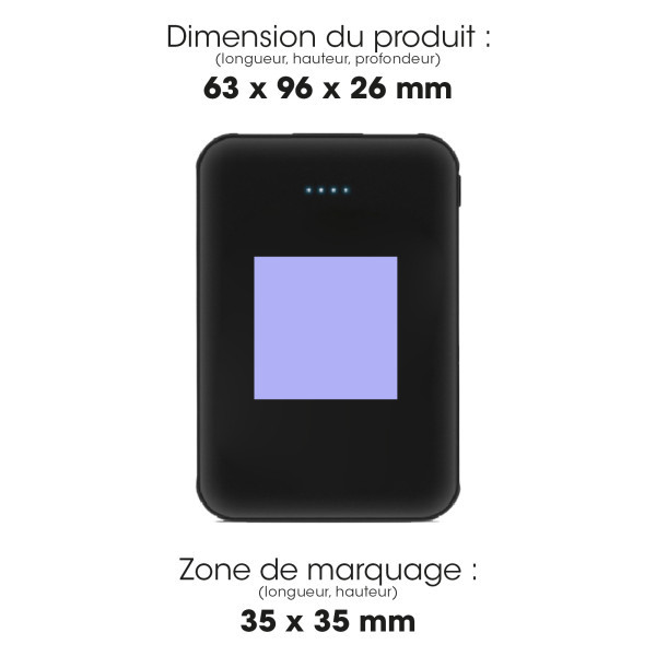 GOMU - BATTERIE DE SECOURS ULTRA COMPACTE - 10 000 MAH NOIRE