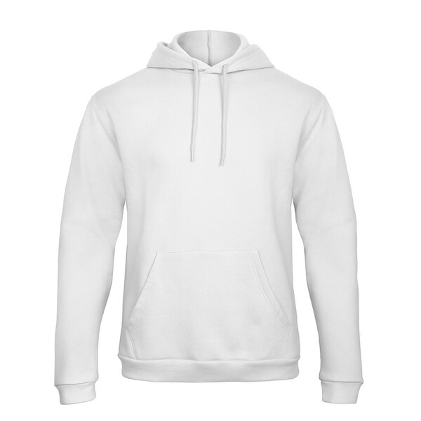 B&C Id.203 Hooded Sweatshirt 270G - 50% Cotton (Investing In Better Cotton)/ 50% Recycled Polyester - White / L