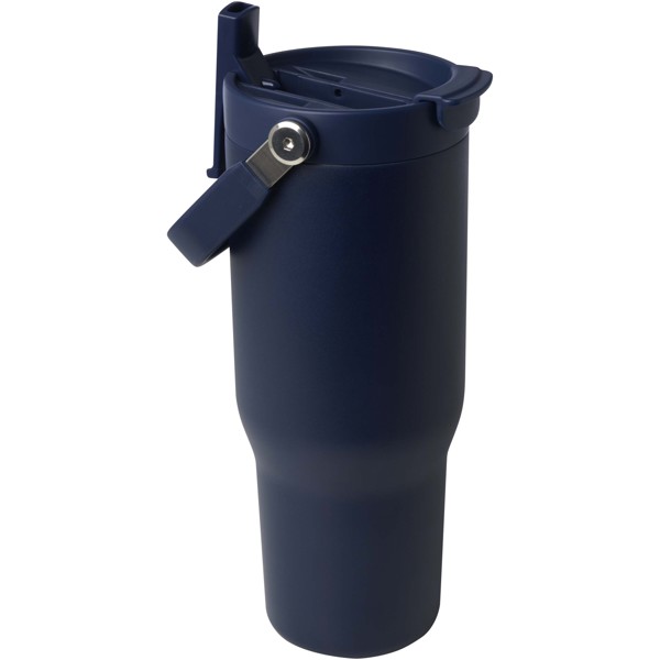 Gobelet avec isolation sous vide Bronx en cuivre et acier inoxydable recyclé certifié RCS Bronx de 900 ml avec couvercle à do - Marine