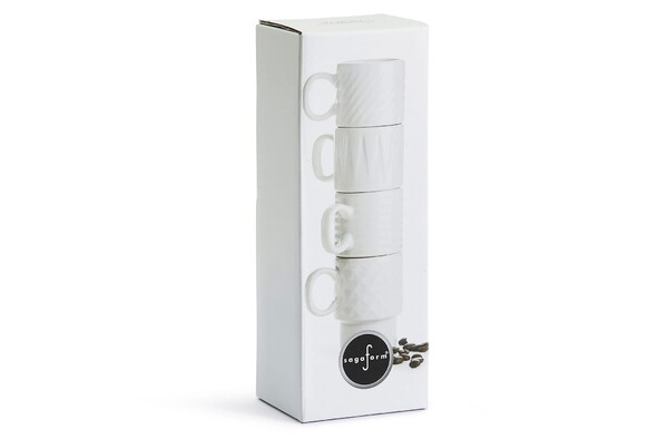Sagaform Tasse à espresso Coffee & More 4 pièces 100ml - Blanc