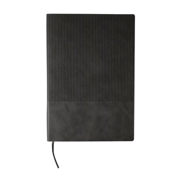 Notebook set Tarek | Recycled synthetic leather | A5 | With ballpen - black