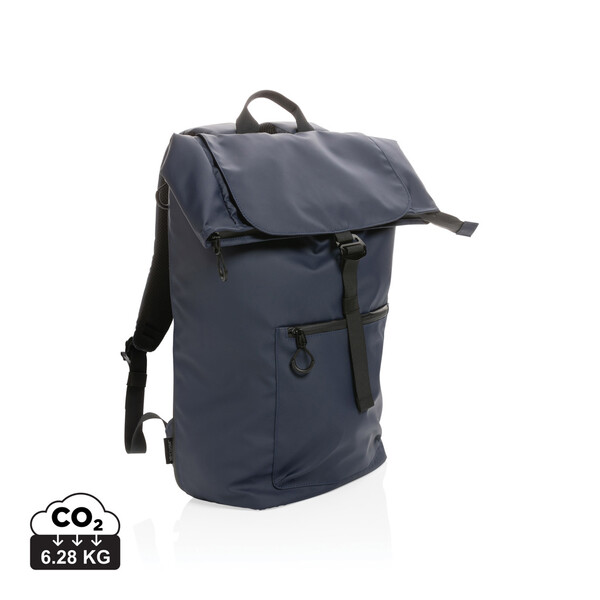Sac à dos ordinateur 15,6" en rPET déperlant Impact AWARE™ - Bleu Marine