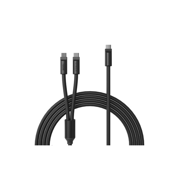 Multifunkční nabíjecí kabel VINGA Baltimore (C+2C) - Černá
